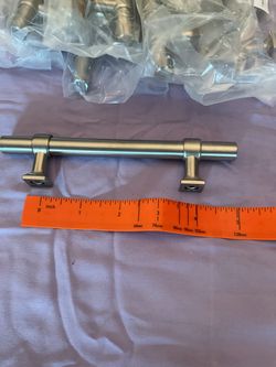 34 Brushed Nickel Cabinet Bar Pull Handles – Lot