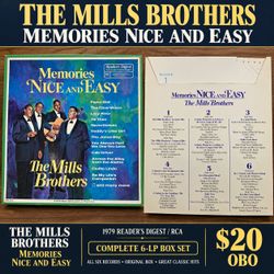 The Mills Brothers – Memories Nice and Easy – Complete 6-LP Box Set – 1979