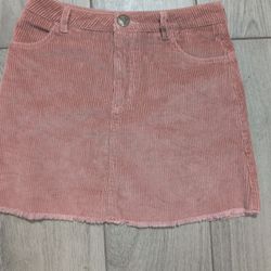 USTHEBASIC medium pink corduroy mini skirt. 