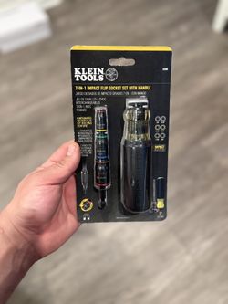 Klein Tools 7-in-1 Impact Flip Socket Set with Handle