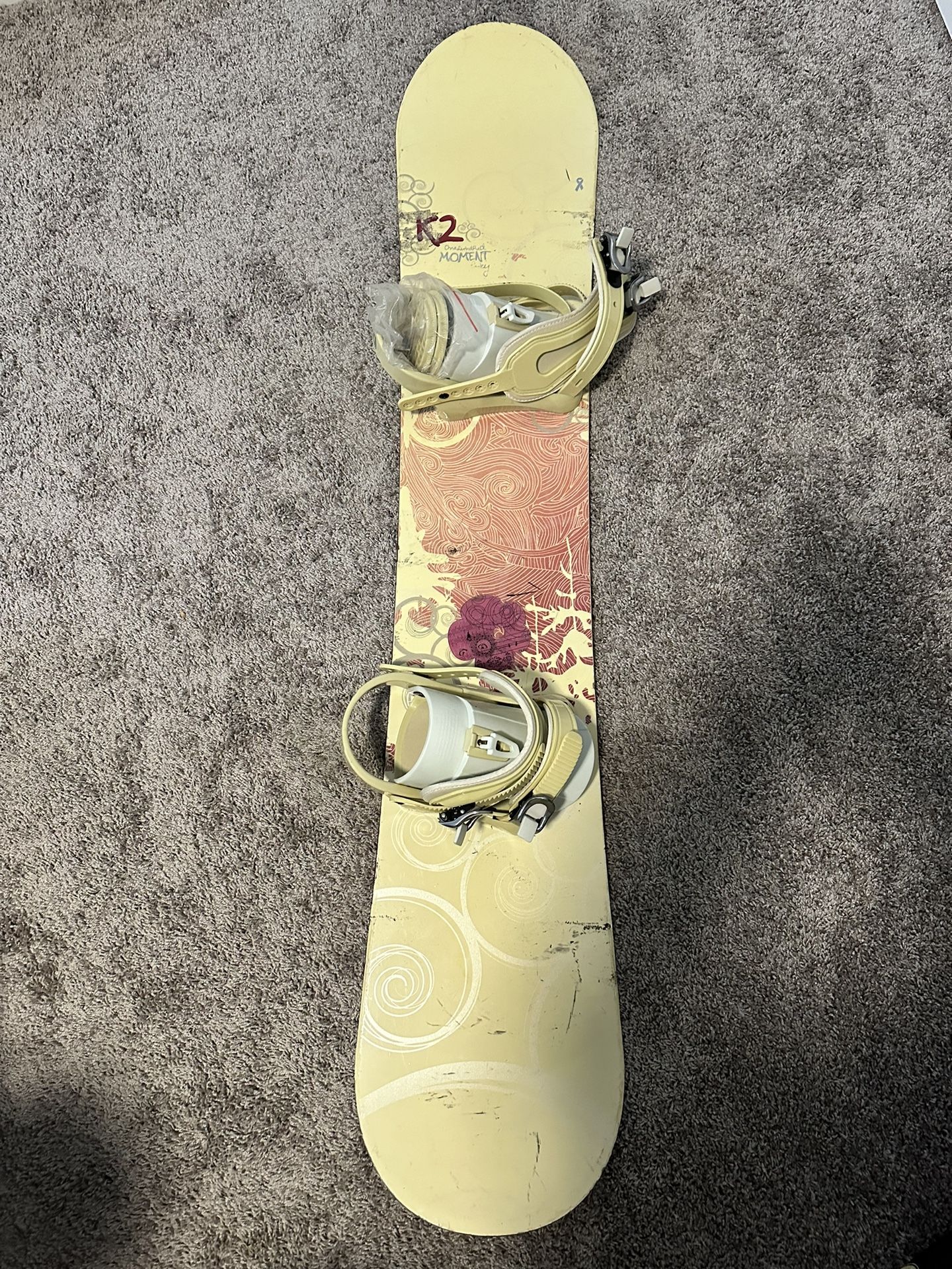Women’s K2 Moment Snowboard 150 inches With Morrow Bindings