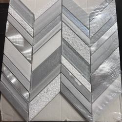Harlow Chevron Mosaic Backsplash