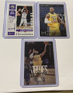 Lot Of 9 Lebron James Basketball Cards LA Lakers  Thumbnail