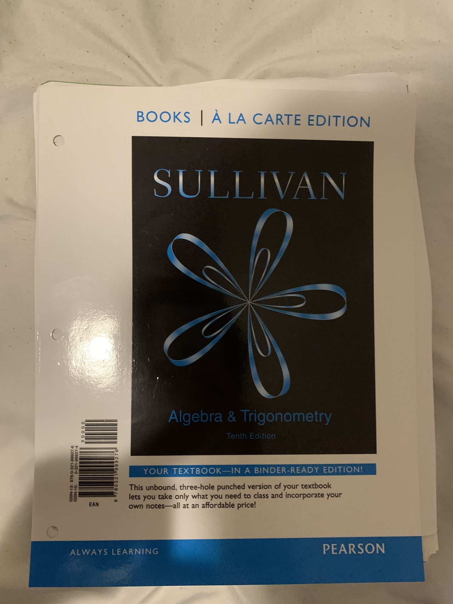 Sullivan Algebra and Trigonometry ISBN 978-0-321-99927-6