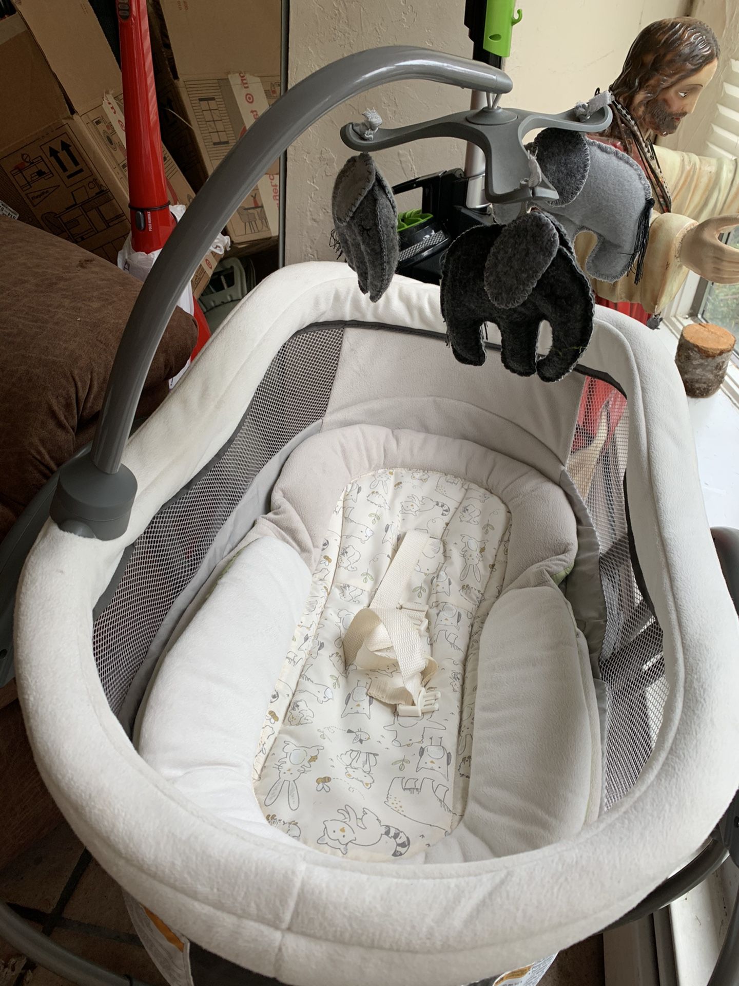 Rocking baby cradle
