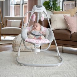 Price is Firm “NEW” Ingenuity SimpleComfort Lightweight Compact 6-Speed Multi-Direction Baby Swing
