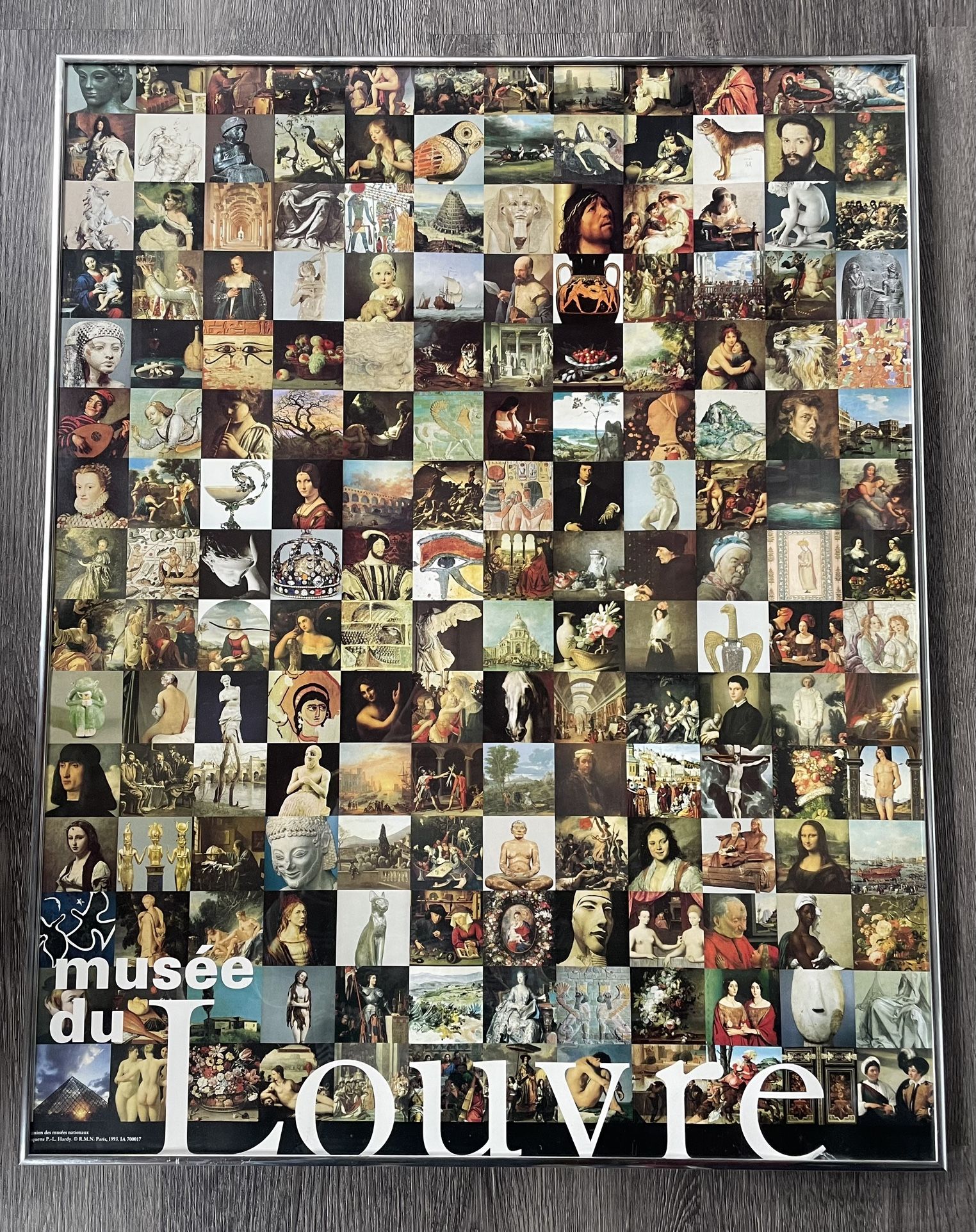 1993 Musee Du Louvre RARE FRENCH Poster Framed, Marquette P.-L. Hardy