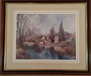 Clive Madgwick Framed Art - Flatford Suffolk variant #1