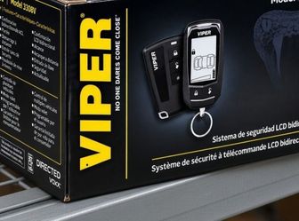 Viper Security Alarm 2-Way System Dual Remotes  1/4 Mile Range Impact Shocksensor Sensor Model 3308V Siren