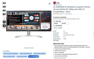 LG UltraWide 29-Inch IPS Monitor