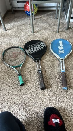 vintage Wilson metal tennis racquets