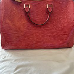 Louie Vuitton Red Speedy 