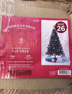 6 foot pre-lit Christmas Tree