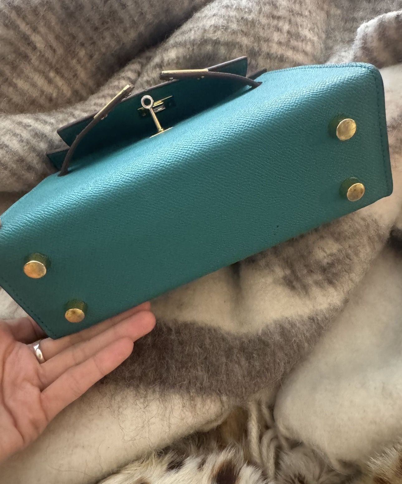 Bag Blue Hermes Kelli