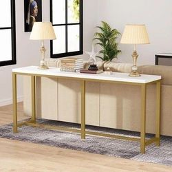 
New White 70.9" Extra Long Sofa Table Narrow Long Console Table