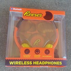 Reese's Wireless Bluetooth Headphones Orange 