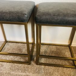 Set Of Golden Base stools 