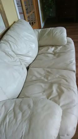 Sofa and love seat leather white
