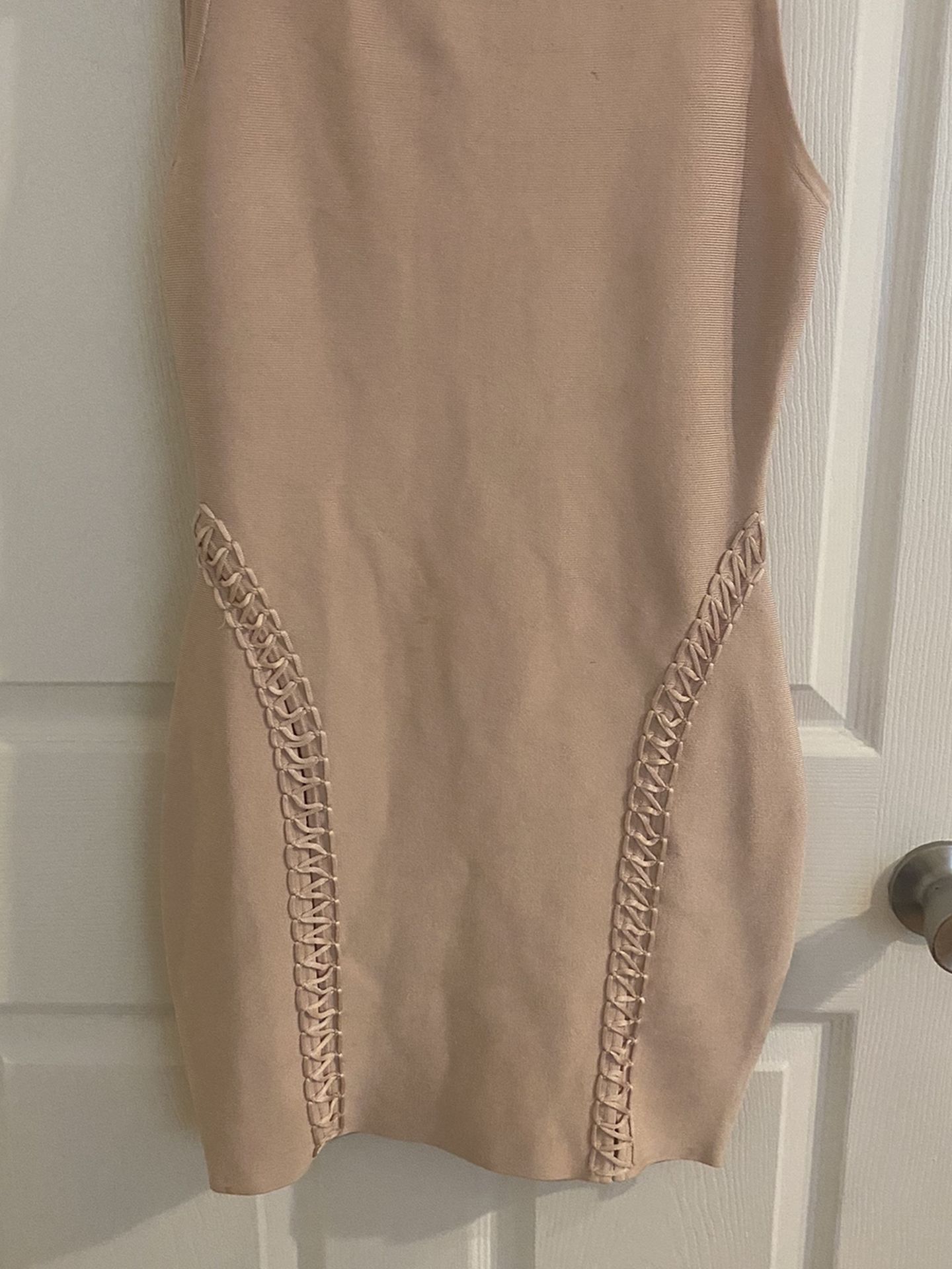 Nude Color Mini Dress