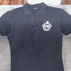 Balmain Quarter Zip Polo Shirt (Brand New) Size L