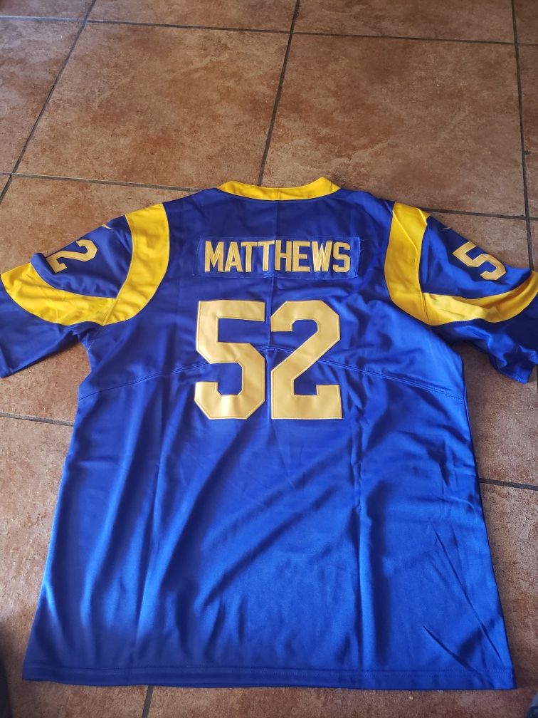 LA RAMS CLAY MATTHEWS JERSEY SIZE SM n med n large n 2XL n 3XL 100% STITCHED