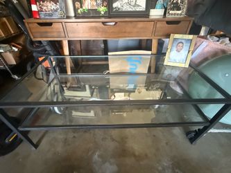 Glass coffee table