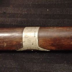 Old Walking Cane Sterling Silver Inlaid Mahogany. 75
