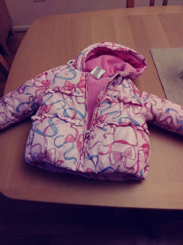 12 mo girl jacket very warm with hood for winter