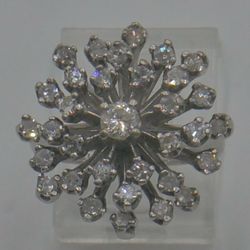 14KT WHITE GOLD FASHION RING 6.3 GRAMS 1.5 CARATS OF DIAMONDS SIZE 5.25 MINT CONDITION. 865766-1