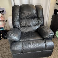 Large Rocking Chair Leather Recliner - Measurement In Photos