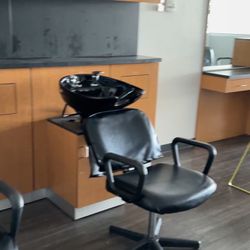 Salon Hair Shampoo Bowl And Chair