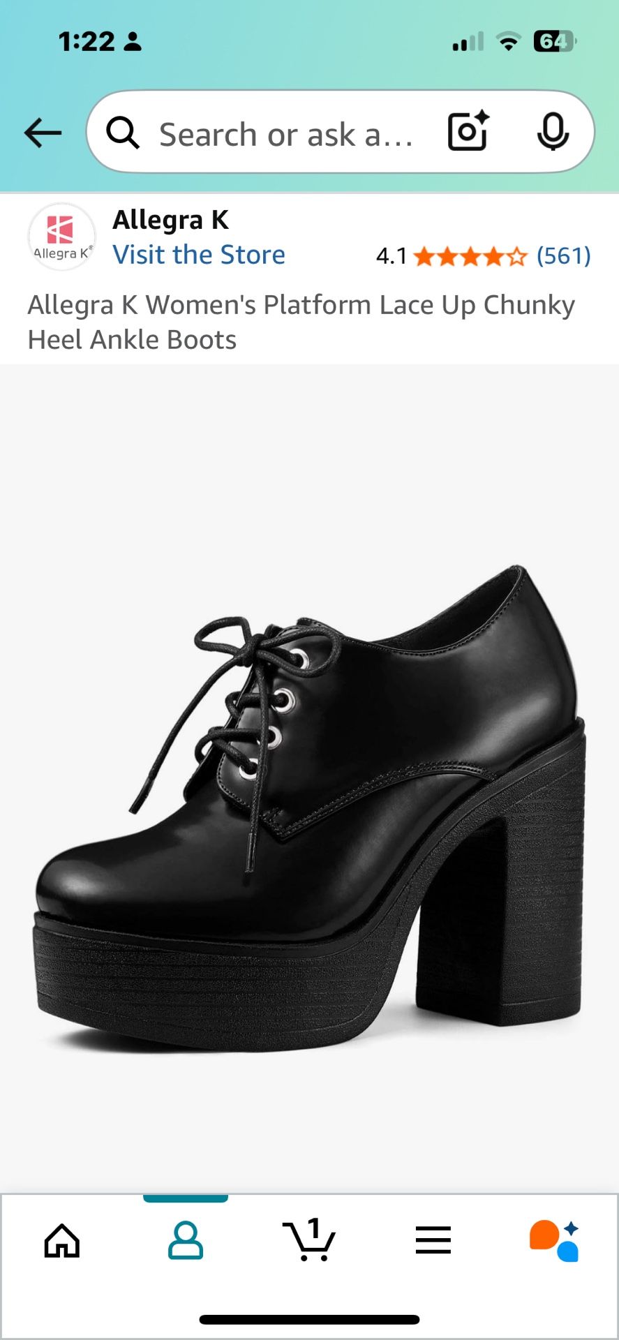 Allegra K Women's Platform Lace Up Chunky Heel Ankle Boots Size 10