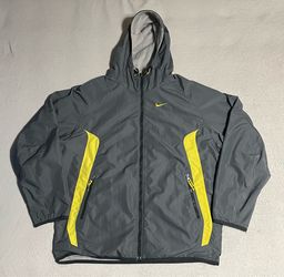 Vintage Large Nike Y2K 2000s Jacket Hooded Swoosh Reversible Jacket Fleece