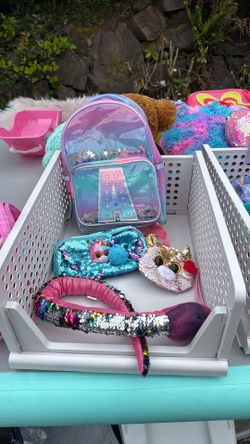 Sparkly  Backpack, pencil/pen/marker case, pouch and snake