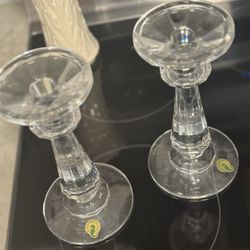 Waterford Crystal Candle Sticks Pair 