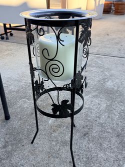 Candle and stand Party Lite
