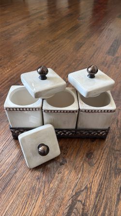 3 Canisters set with the stand