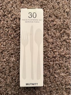 30-Piece Stainless Steel Flatware Set (Service for 6) – New