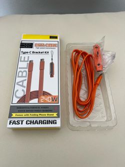 Type-C 240W Fast Charging Cable with Phone Stand