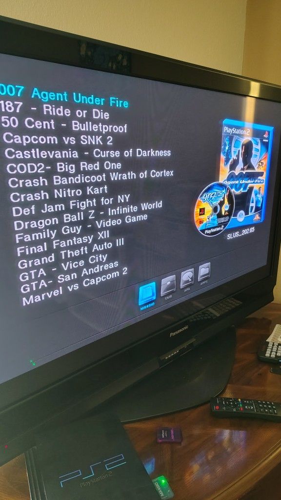 Modded PS2 With Games 128 Gb Micro SD And Ready To Play