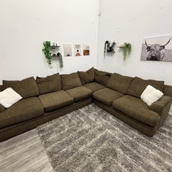 Brown Sectional Couch - Free Delivery 