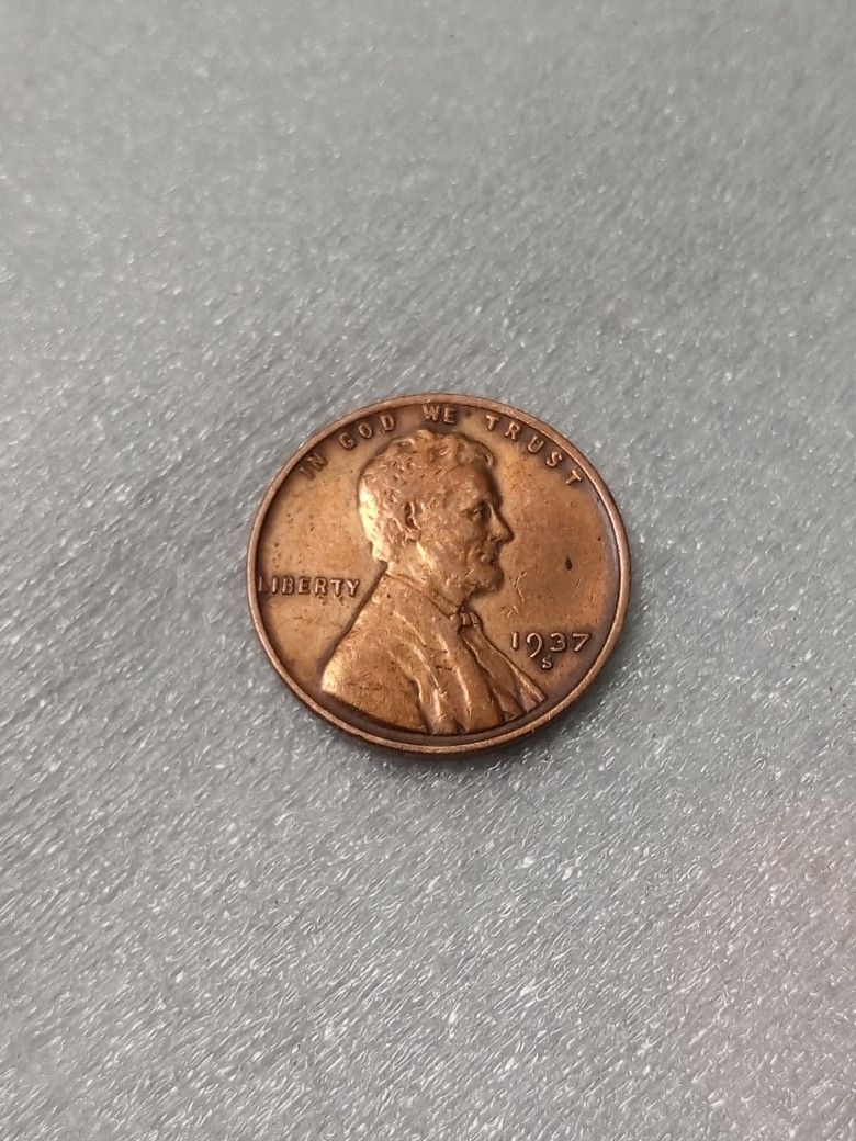 1937-S Wheat Penny Red