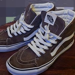 Vans "Sk8-Hi" Sneakers (Rain Drum/True White) Skate Shoes