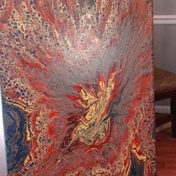 Acrylic Pour Painting/Canvas Art