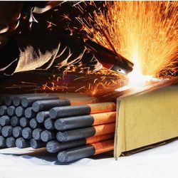Welding PATIKIL 39pcs 8mmx305mm(5/16"x12") Carbon Arc Air Gouging Rods Copper Graphite Coated Gouging Electrode Rods Welding