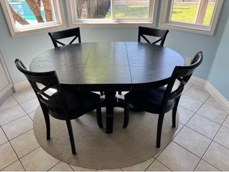 Crate and Barrel dining table with chairs