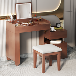 Aurorae Modular Makeup Vanity Desk Set with Flip-Top Mirror and Ample Drawer Storage