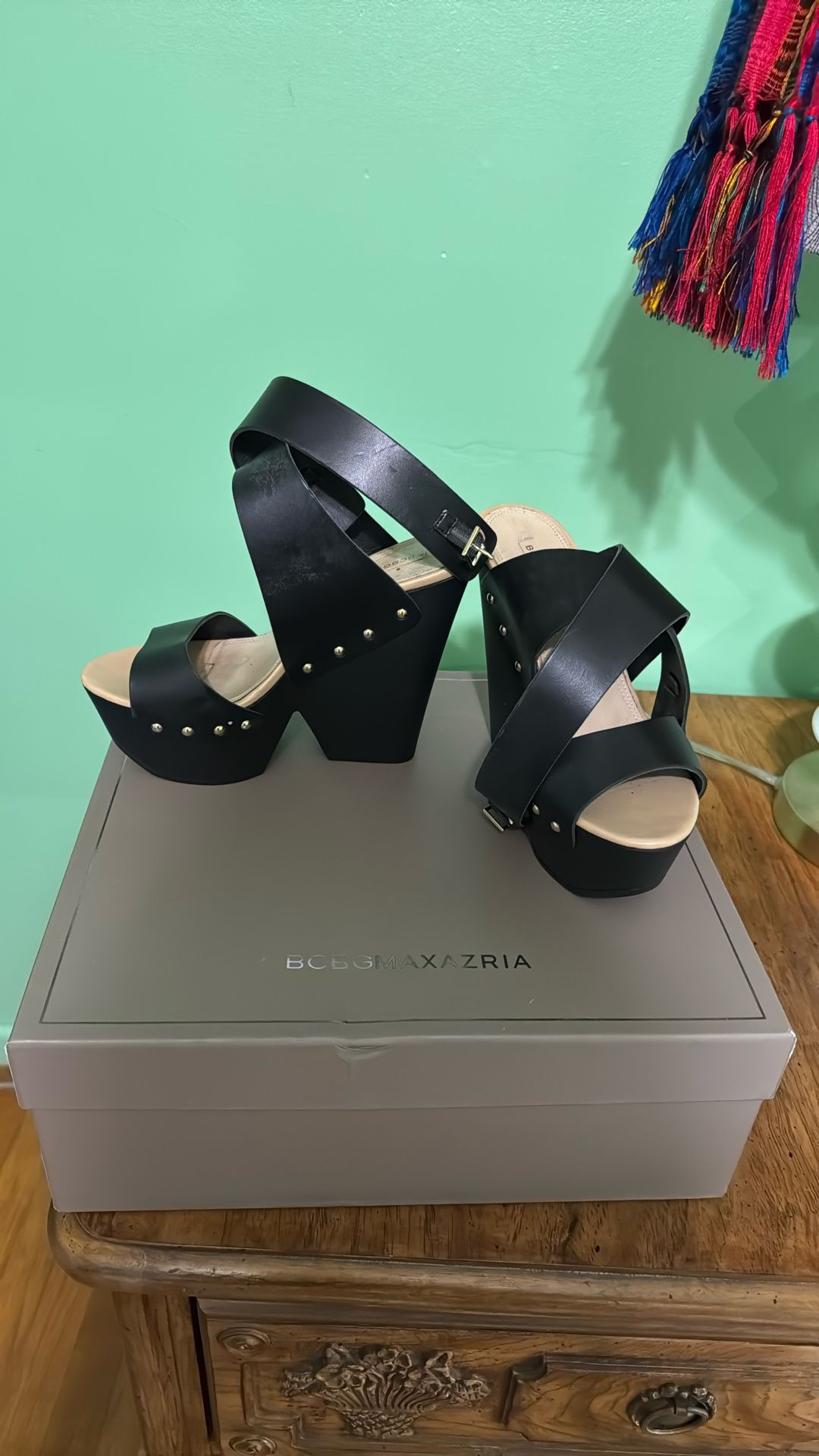 Platform Leather Day Sandals