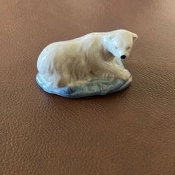 Glass Polar Bear Figurine 