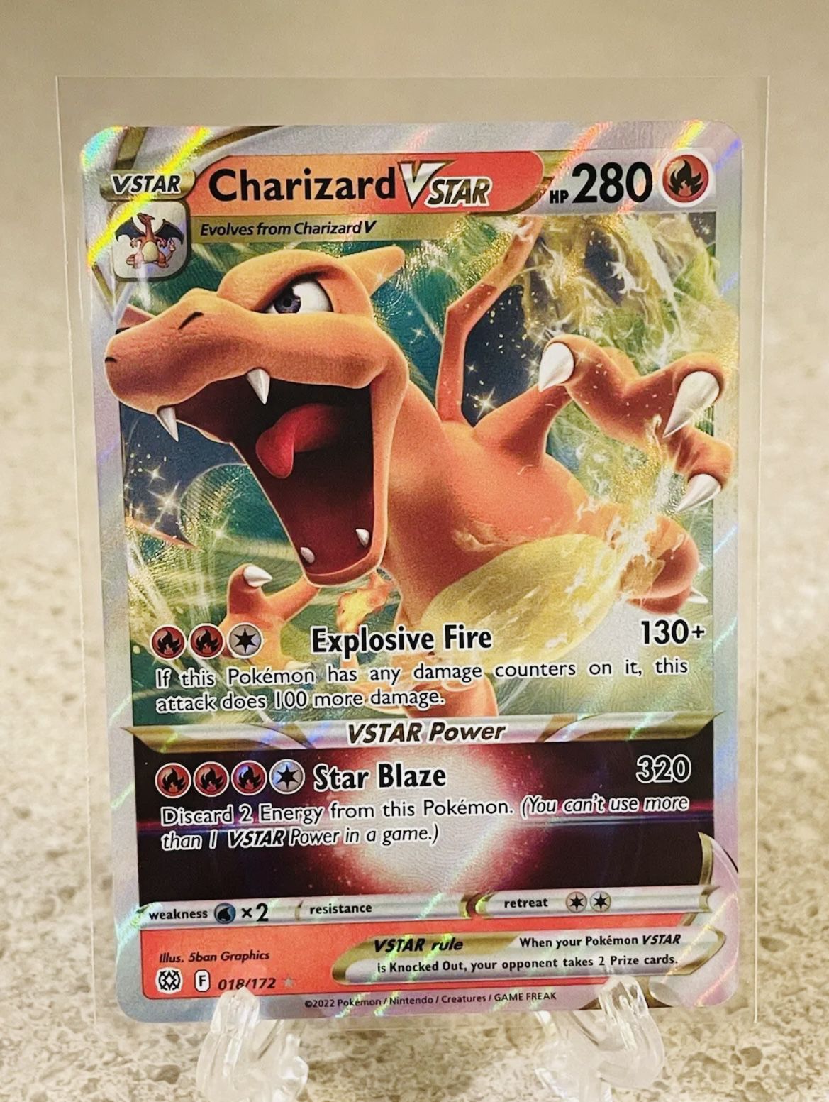  Charizard VSTAR 018/172 Brilliant Stars - Ultra Rare Pokemon  Card : Toys & Games